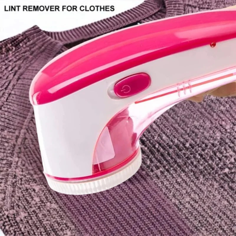 XINGCHAO Lint Remover AD-218 Pink White Portable Fabric Shaver USB Rechargeable with 3 Steel Blades
